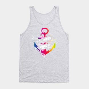 Summer Vibes full color | LGBT beach sailling captain Tank Top